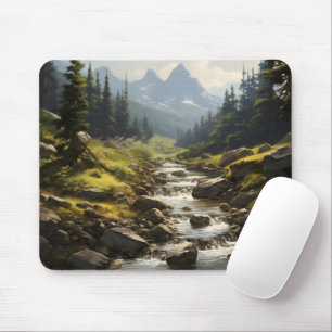 Stream in Mountains Mouse Pad