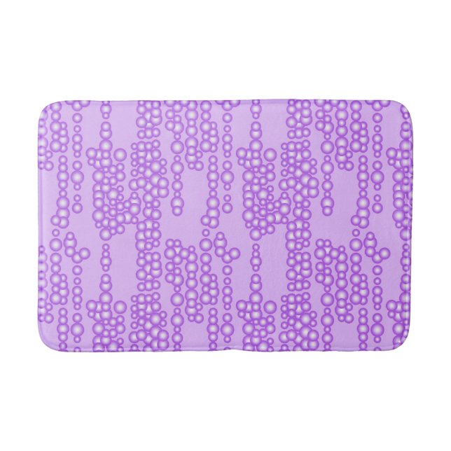 Stream of bubbles, shades of lavender bath mat (Front)