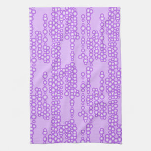 Stream of bubbles, shades of lavender tea towel