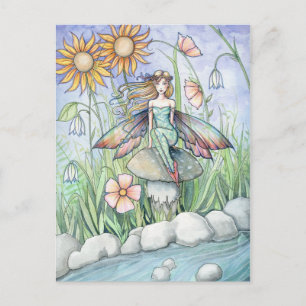 Stream of Magic Fairy Postcard by Molly Harrison