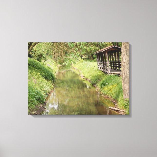 Stream of Tranquillity Country Photograph Canvas Print (Front)