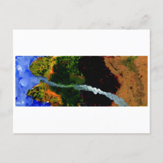 Stream rushing from the sky postcard
