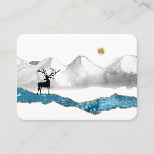 *~* Stream Sun Stage Buck Antler Deer Mountain Business Card