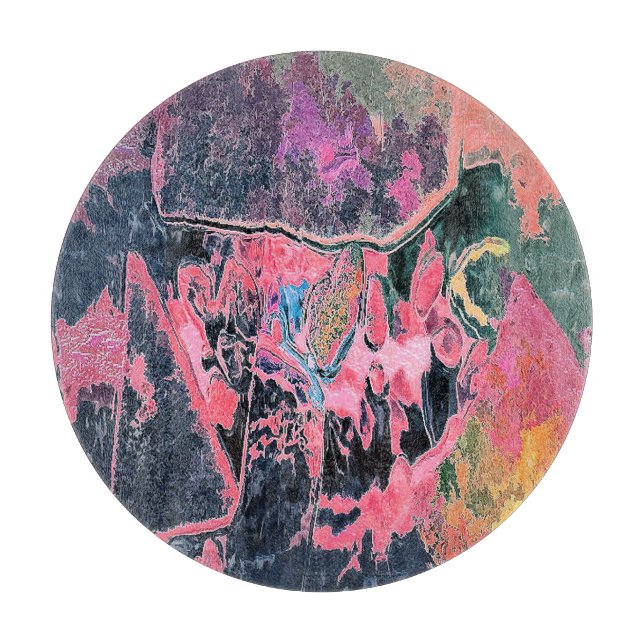 STREAM WATER ABSTRACT   CUTTING BOARD (Front)