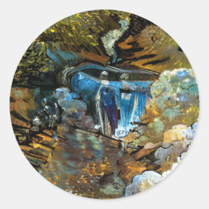 STREAM WATERFALL CLASSIC ROUND STICKER