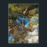 STREAM WATERFALL POSTCARD<br><div class="desc">An art design of a small stream waterfall.</div>