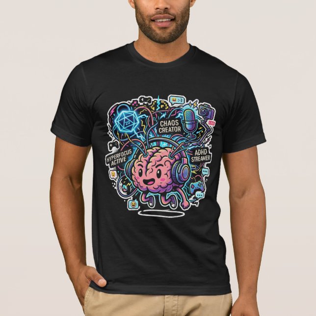 Streamer Brainwaves Hoodie T-Shirt (Front)