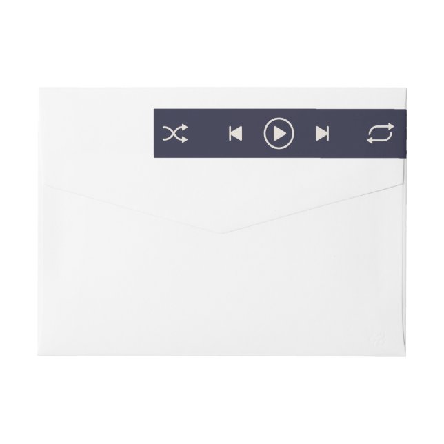 Streaming Music Player Dark Blue Wrap Around Label (Back)
