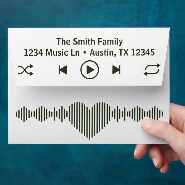 Streaming Music Player Green Envelope (Hand)