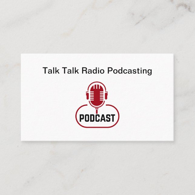 Streaming Podcast Studio Radio Show Business Card (Front)