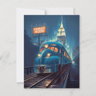 Streamline Moderne   Vintage New York Express Postcard