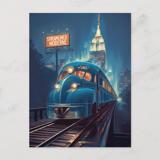 Streamline Moderne | Vintage New York Express Postcard (Front)