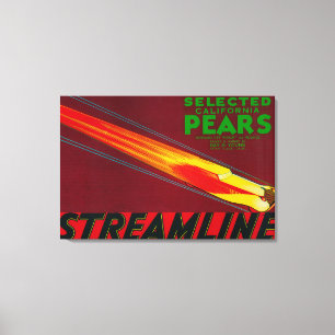 Streamline Pear Crate LabelSanta Clara, CA Canvas Print