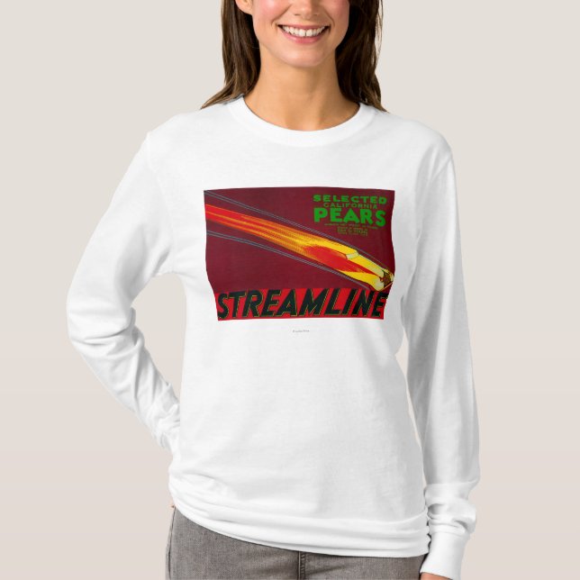 Streamline Pear Crate LabelSanta Clara, CA T-Shirt (Front)