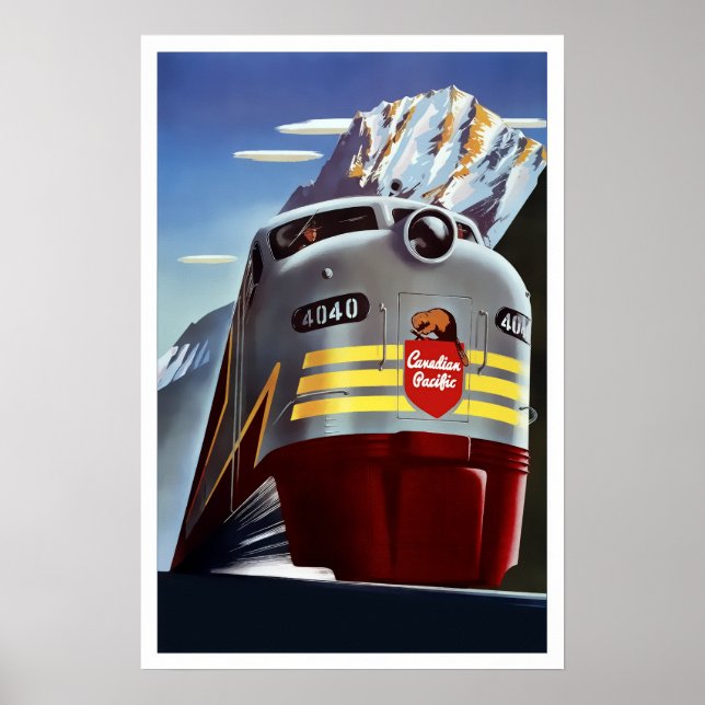 STREAMLINED DIESEL LOCOMOTIVE - CANADA c. 1955 Poster (Front)