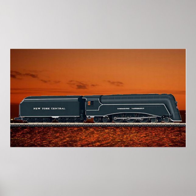 Streamlines Steam Locomotive Poster (Front)