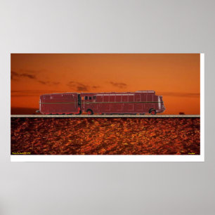 Streamlines Steam Locomotive Poster