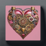 Streampunk Heart Ruby Valentine Plaque<br><div class="desc">You are viewing The Lee Hiller Photography Art and Designs Collection of Home and Office Decor,  Apparel,  Gifts and Collectibles. The Designs include Lee Hiller Photography and Mixed Media Digital Art Collection http://LeeHiller.com</div>