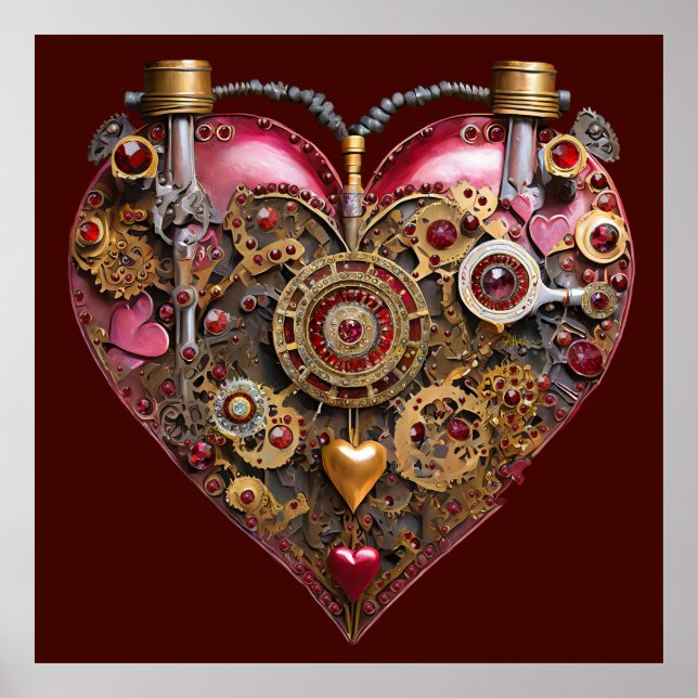 Streampunk Heart Ruby Valentine Poster (Front)