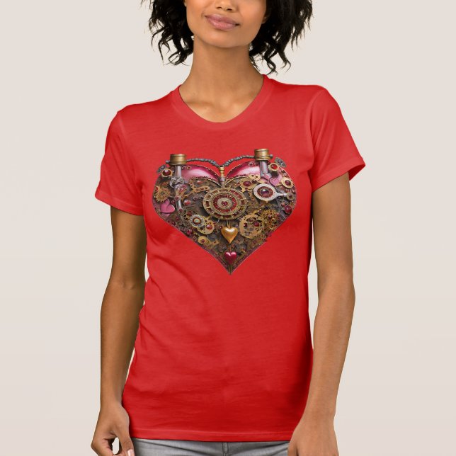 Streampunk Heart Ruby Valentine T-Shirt (Front)