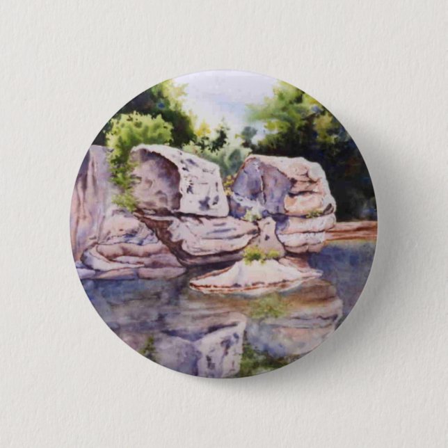 Streams, Rivers and Lakes Button (Front)