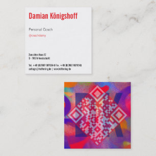Street Art based bold colours  Square Business Card