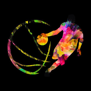 street art basket colourful Silhouette Basketball