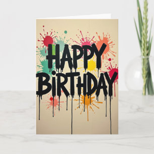 Street Art Birthday Card