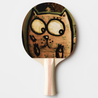 Street Art Cat Ping Pong Paddle