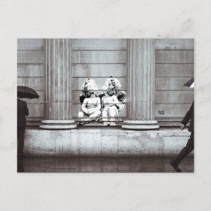 Street Art Cherubs Postcard