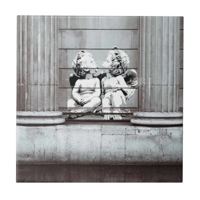 Street Art cherubs Tile (Front)