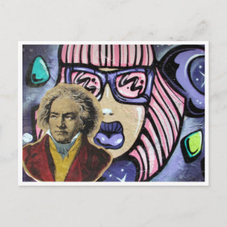 street art composer postcard