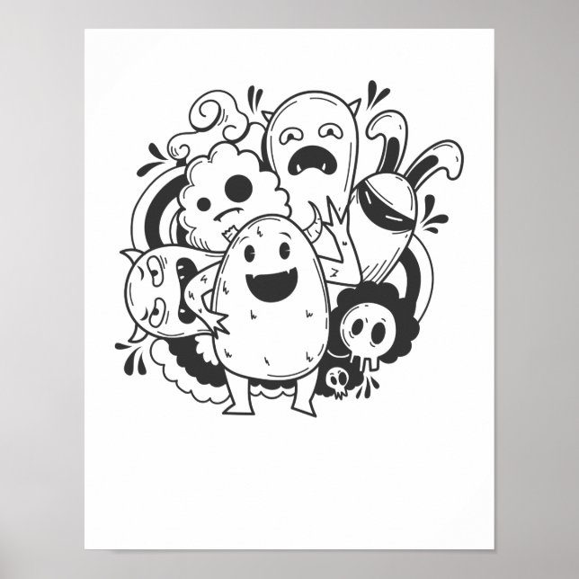 Street Art Figuren Kunst Graffiti Style Poster (Front)