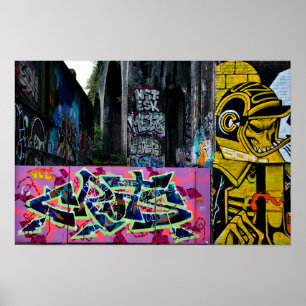 Street Art Graffiti Digbeth Birmingham UK Poster