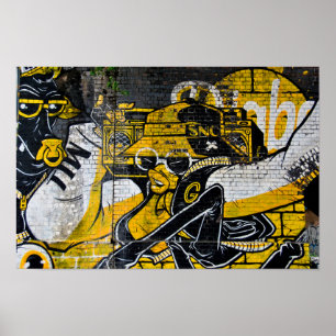 Street Art Graffiti Digbeth Birmingham UK Poster