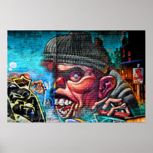 Street Art Graffiti Digbeth Birmingham UK Poster