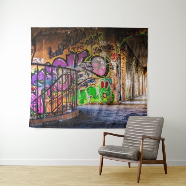 Street Art Graffiti Wall Art Tapestry (In Situ (Horizontal))