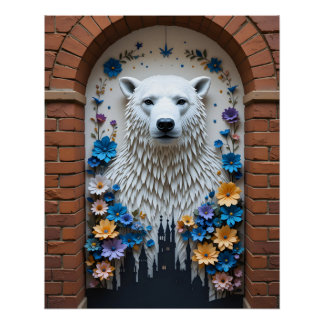 Street Art Papercraft Mural Poster