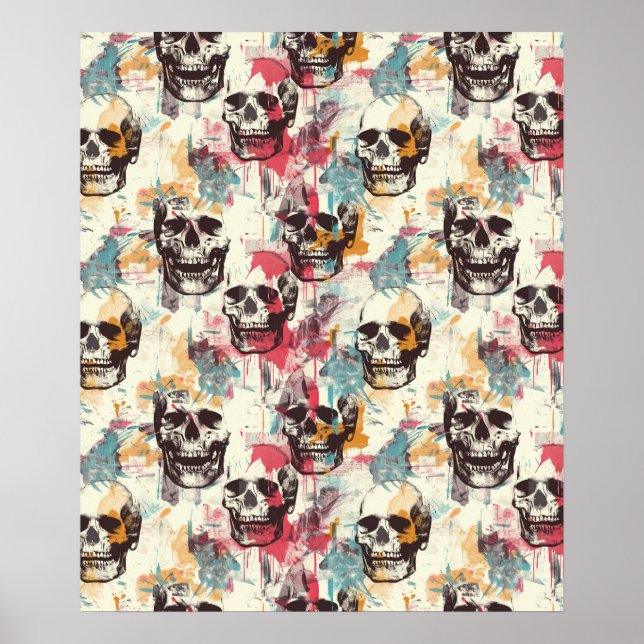 Street Art Skull Poster Design A33 (Front)