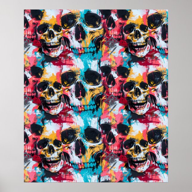 Street Art Skull Poster Design A35 (Front)