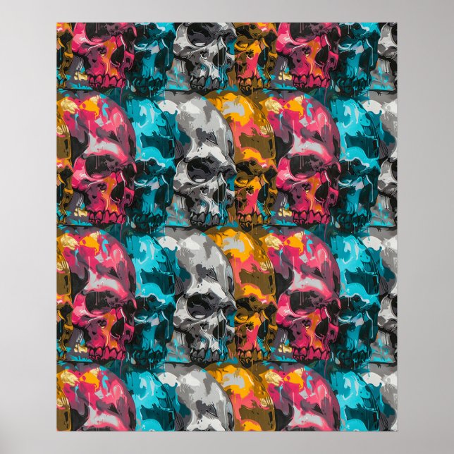 Street Art Skull Poster Design A36 (Front)