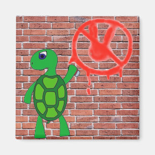 Street Art Turtle Graffiti Magnet