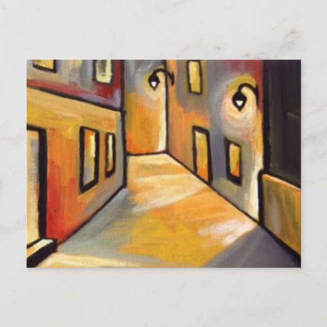 STREET AT NIGHT POSTCARD (Front)