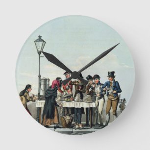 Street Breakfast engraved by G.Hunt, 1825 (engravi Round Clock