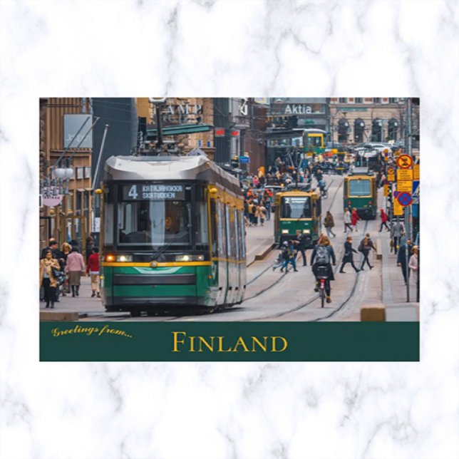 Street Cars In Aleksanterinkatu Helsinki Finland Postcard (Creator Uploaded)