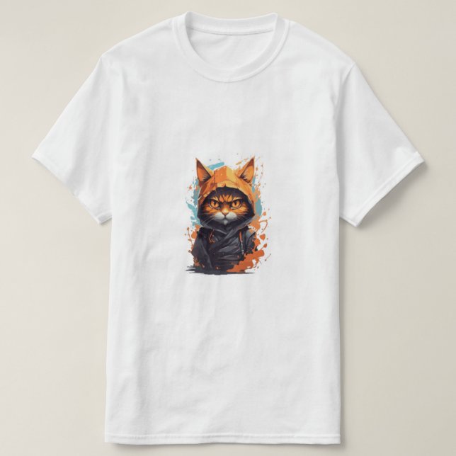 Street cat warrior oragen hodie  T-Shirt (Design Front)