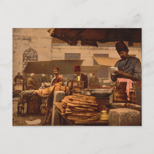 street cook in Istanbul from the 19th century Postcard