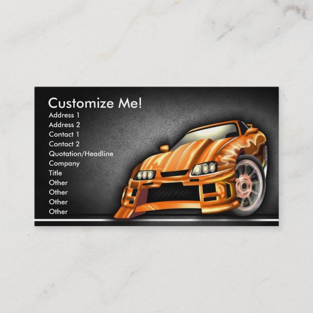 Street Customs Style Business Card (Front)