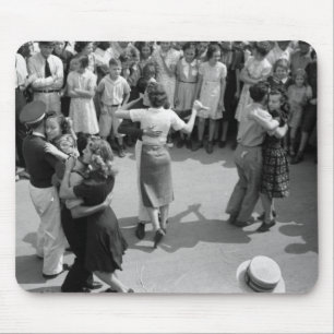 Street Dance, Crowley, Louisiana, 1930s Mouse Pad
