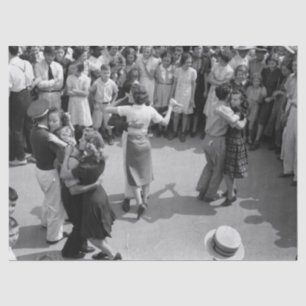 Street Dance, Crowley, Louisiana, 1930s Tissue Paper